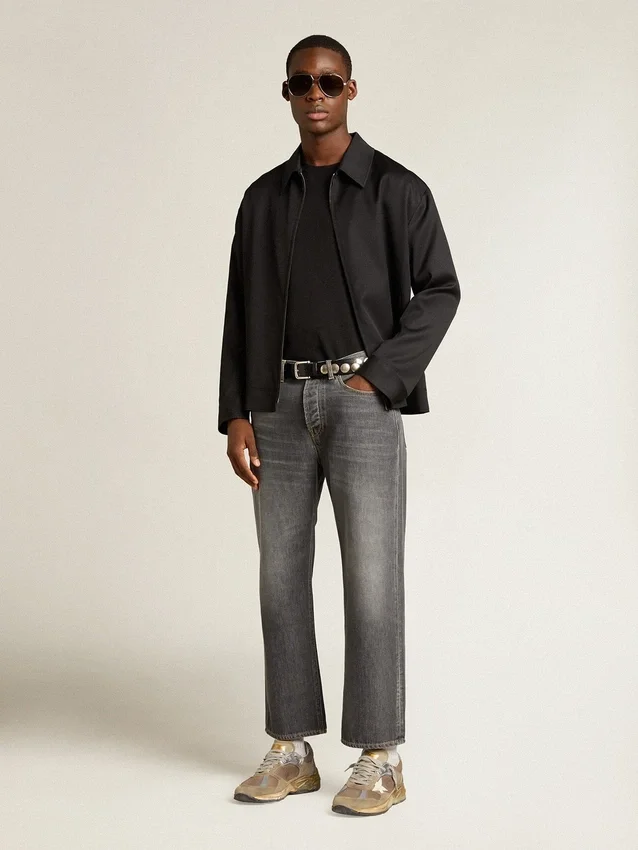 Distressed-Hemd aus der Golden Collection in Vintage-Schwarz