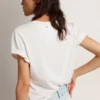 Distressed-Hemd für Damen in regulärer Passform in Weiss
