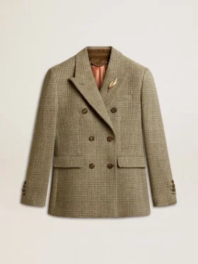 Doppelreihiger Damen-Blazer aus Shetlandwolle