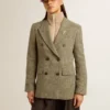 Doppelreihiger Damen-Blazer aus Shetlandwolle