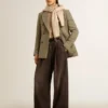 Doppelreihiger Damen-Blazer aus Shetlandwolle