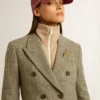 Doppelreihiger Damen-Blazer aus Shetlandwolle