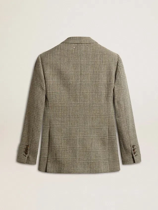 Doppelreihiger Damen-Blazer aus Shetlandwolle