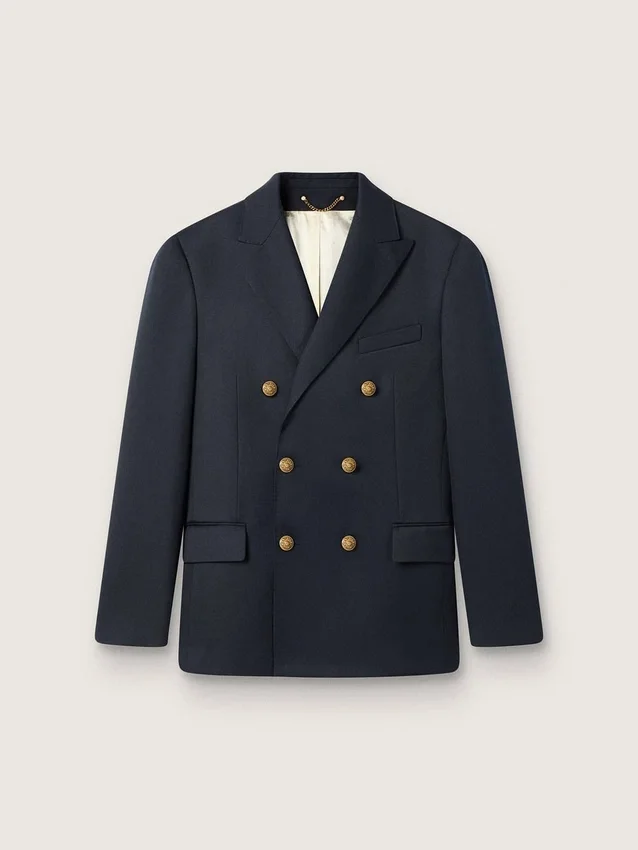 Doppelreihiger Herren-Blazer in Dunkelblau
