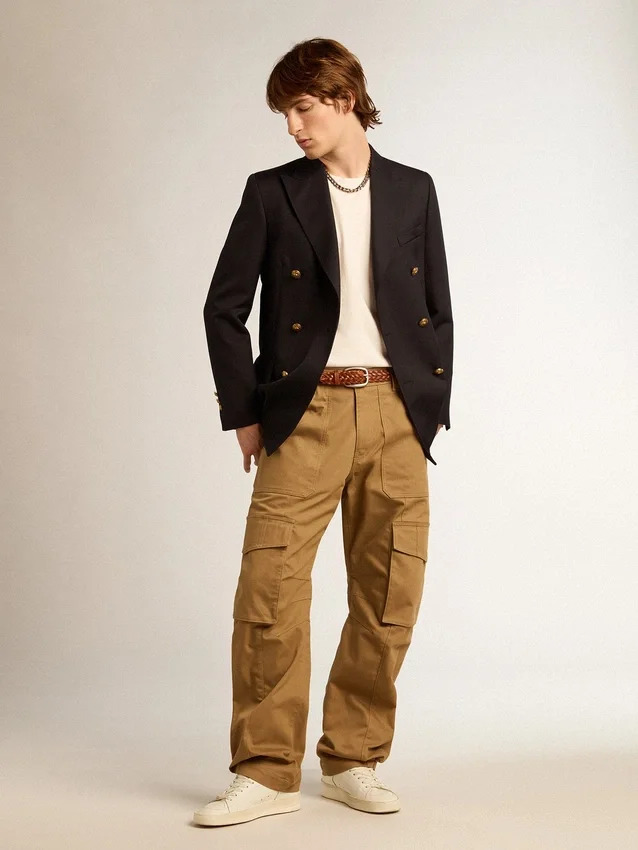 Doppelreihiger Herren-Blazer in Dunkelblau