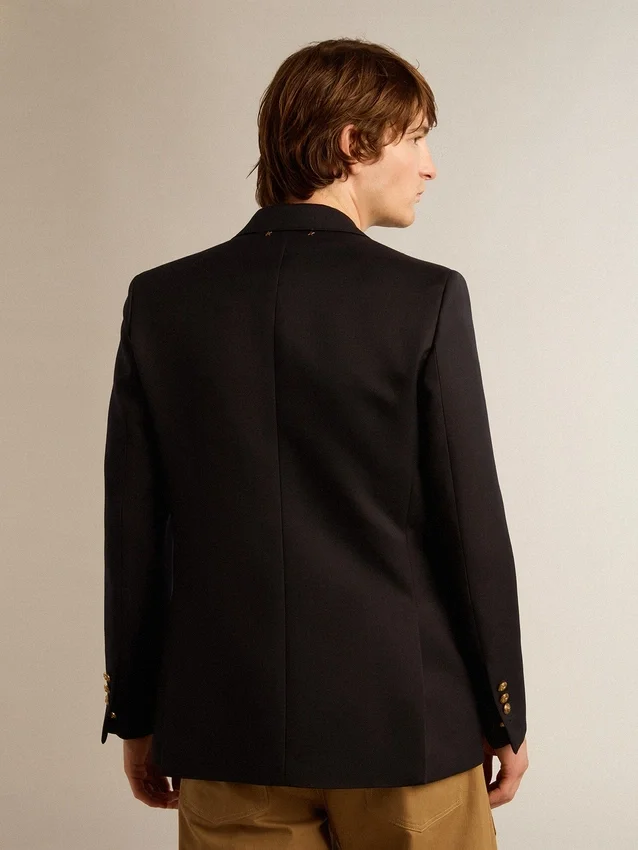 Doppelreihiger Herren-Blazer in Dunkelblau