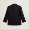 Dunkelblaue Blazerjacke aus Wollmischung für Damen