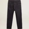 Dunkelblaue Herrenjeans aus One-Wash-Denim