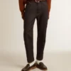 Dunkelblaue Herrenjeans aus One-Wash-Denim