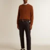Dunkelblaue Herrenjeans aus One-Wash-Denim