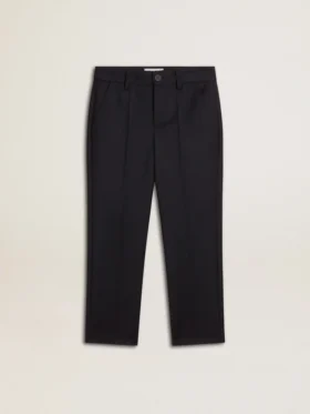Dunkelblaue Wollhose für Jungen