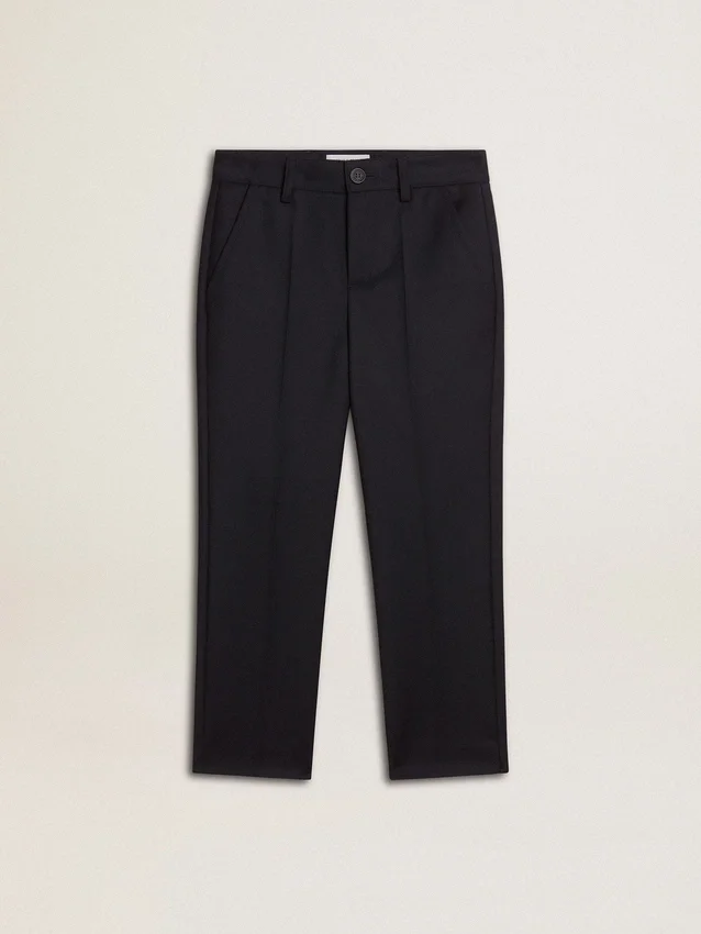 Dunkelblaue Wollhose für Jungen