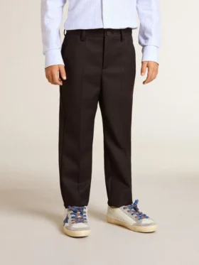 Dunkelblaue Wollhose für Jungen