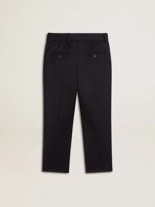 Dunkelblaue Wollhose für Jungen