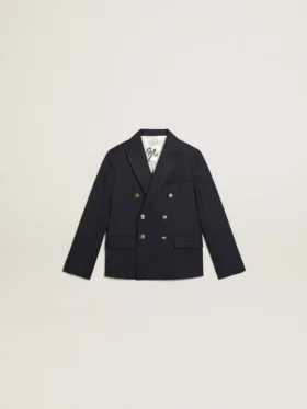 Dunkelblauer Blazer für Jungen mit doppelreihiger Knopfleiste
