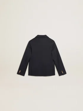 Dunkelblauer Blazer für Jungen mit doppelreihiger Knopfleiste