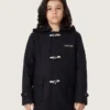 Dunkelblauer Dufflecoat mit Kapuze für Jungen