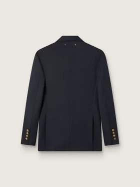 Dunkelblauer Zweireiher-Blazer für Damen