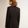 Dunkelblauer Zweireiher-Blazer für Damen