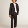 Dunkelblauer Zweireiher-Blazer für Jungen