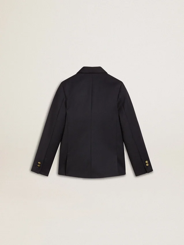 Dunkelblauer Zweireiher-Blazer für Jungen
