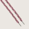 Dunkelbraune und rosa Tartan-Schnürsenkel
