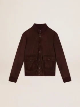 Flightjacke aus der Golden Collection aus dunkelbraunem Wildleder