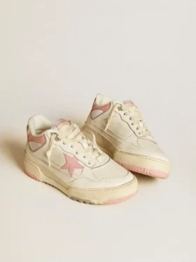 Forty2 für Herren mit rosa Stern und weisser Fersenlasche aus Leder