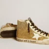 Francy Penstar in Goldglitter mit weissem Lederstern