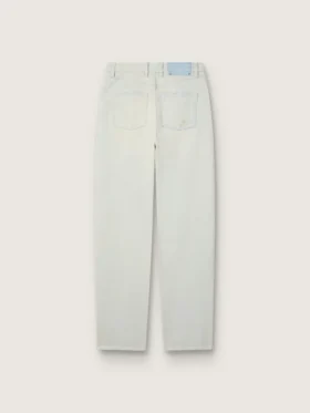 Gebleichte Damenjeans mit Cabochon-Kristallen