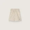 Gestreifte Shorts für Jungen in Ecru, Beige und Grau