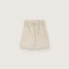 Gestreifte Shorts für Jungen in Ecru, Beige und Grau