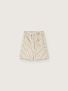 Gestreifte Shorts für Jungen in Ecru, Beige und Grau