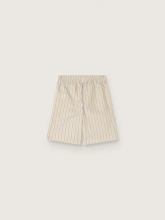 Gestreifte Shorts für Jungen in Ecru, Beige und Grau