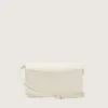Gioia-Tasche aus butterfarbenem, genarbtem Leder mit goldenen Details