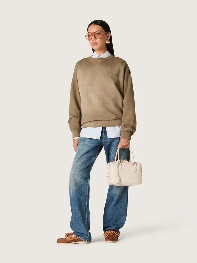 Goldene Boyfriend-Jeans für Damen aus hellblauem, stonewashed Denim