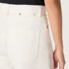 Goldene Boyfriend-Jeans für Damen aus optisch weissem Bull-Denim