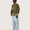 Goldene Jungenjeans aus hellblauem Denim mit gesticktem Logo