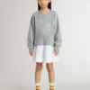 Grau-weisses Minikleid für Mädchen