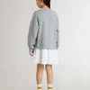 Grau-weisses Minikleid für Mädchen