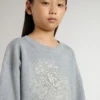 Grau-weisses Minikleid für Mädchen