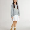 Grau-weisses Minikleid für Mädchen
