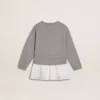 Grau-weisses Minikleid für Mädchen