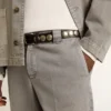 Graue Chino-Hose aus Baumwolle