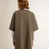 Graues Hemd-Kleid für Damen mit Used-Look