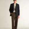 Graues Herren-Hemd im Vintage-Look mit Aufdruck auf der Vorderseite