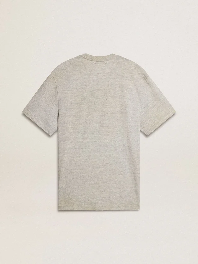 Graues Herren-Hemd im Vintage-Look mit Aufdruck auf der Vorderseite