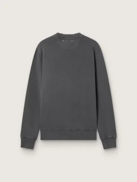 Graues Herren-Sweatshirt mit Logo und Used-Look