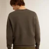 Graues Herren-Sweatshirt mit Logo und Used-Look