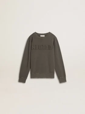 Graues Kinder-Sweatshirt mit erhabenem Logo